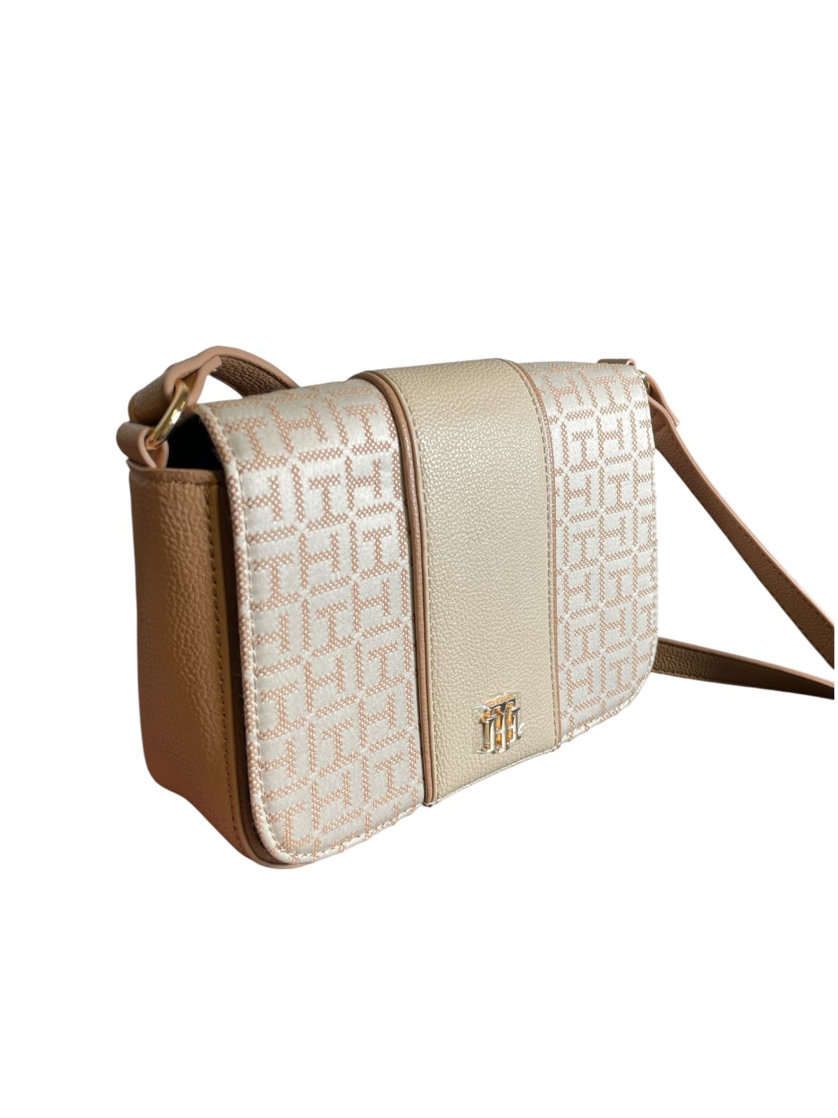 Crossbody Tommy Hilfiger Beige Monogram Elegance
