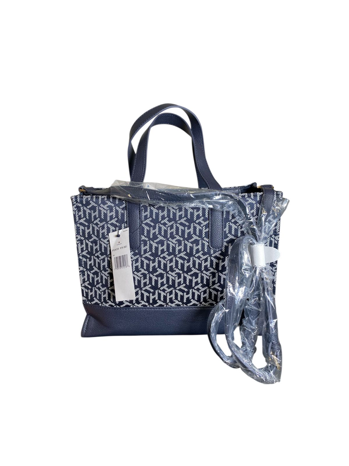 Bolso Tote Tommy Hilfiger Monograma Azul Marino