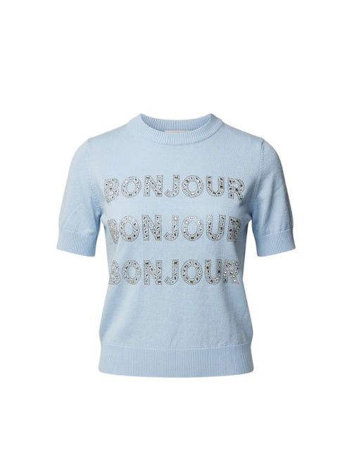 Blusa Tejida Karl Lagerfeld Paris – "Bonjour" Crystal Edition TALLA M