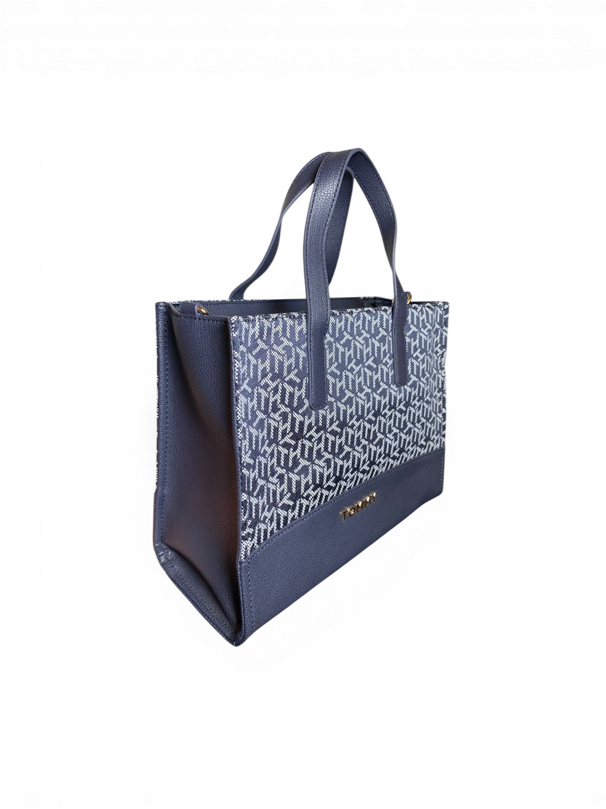 Bolso Tote Tommy Hilfiger Monograma Azul Marino