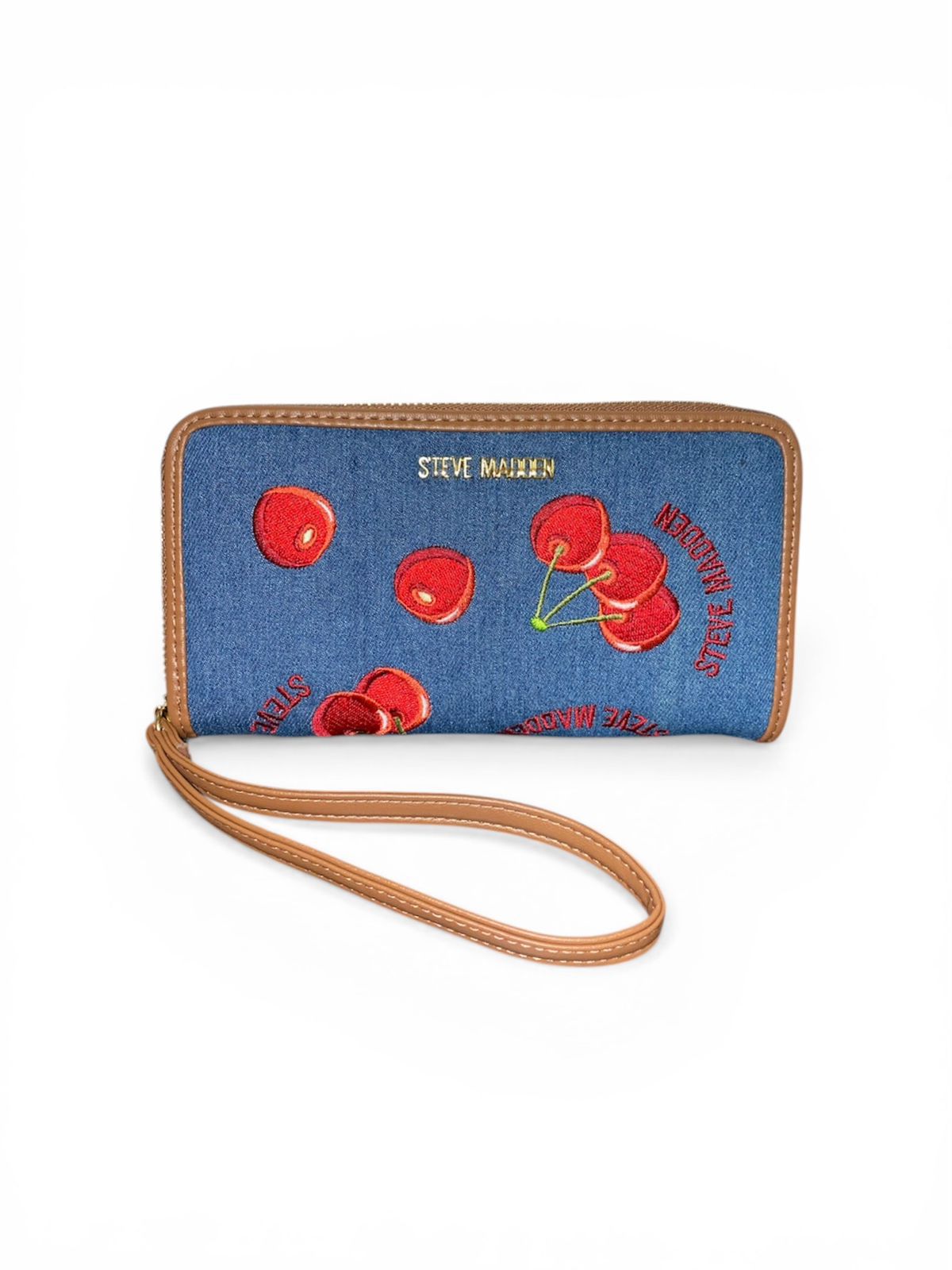 Cartera Steve Madden Denim con Cerezas y Correa – Estilo Juvenil Chic